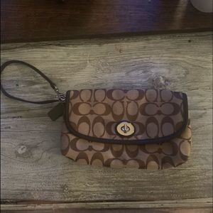 Authentic Coach wristlet. Signature C’s.